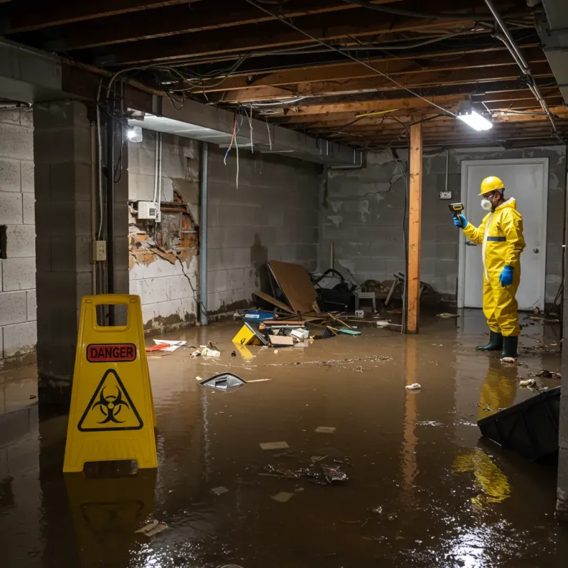 Flooded Basement Electrical Hazard in East Millinocket, ME Property