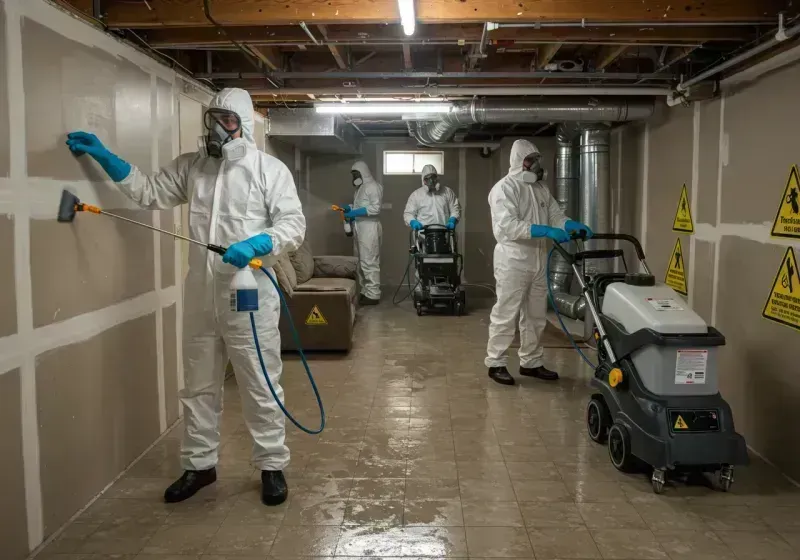 Basement Moisture Removal and Structural Drying process in East Millinocket, ME